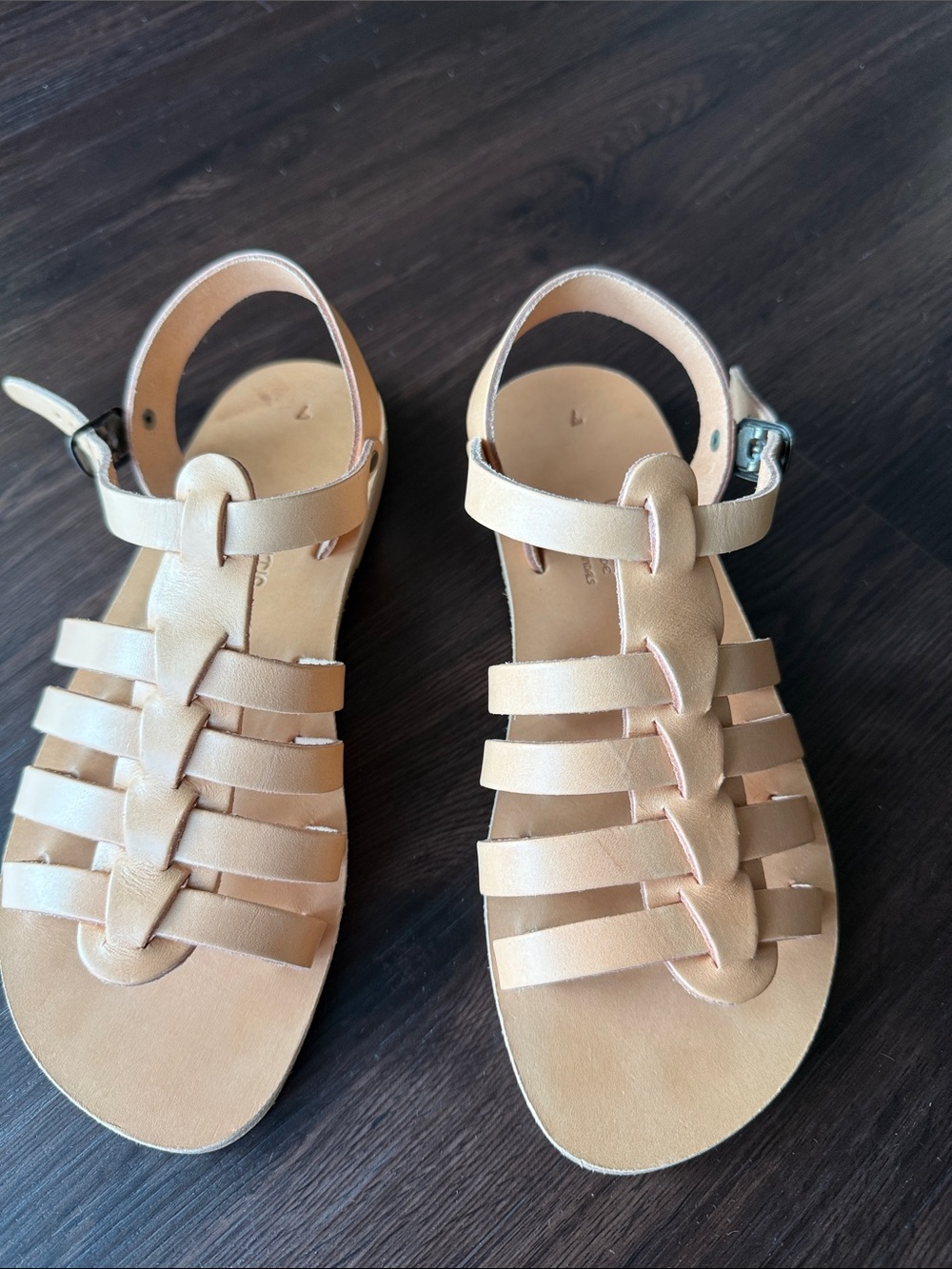 Greek Glaritis Women’s Open toe leather Fisherman Sandals